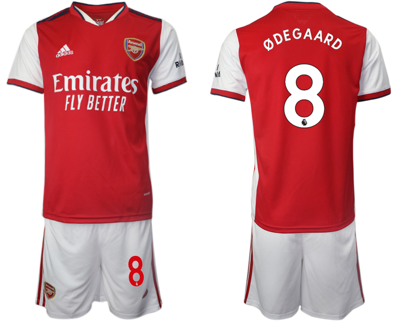 Men 2021-2022 Club Arsenal home red #8 Soccer Jersey